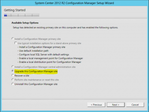 SCCM 2012 R2 Setup